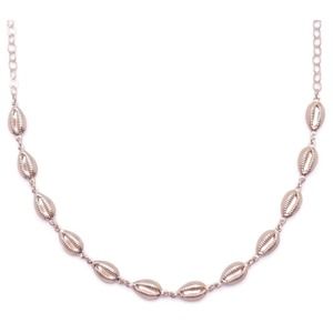 Sheila Fajl Polished Gold Buzios Shells All Around Choker Necklace Adj NEW